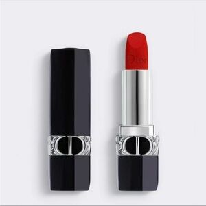 Dior rouge lipstick – shade 999 Red Matt, comes with leopard box!